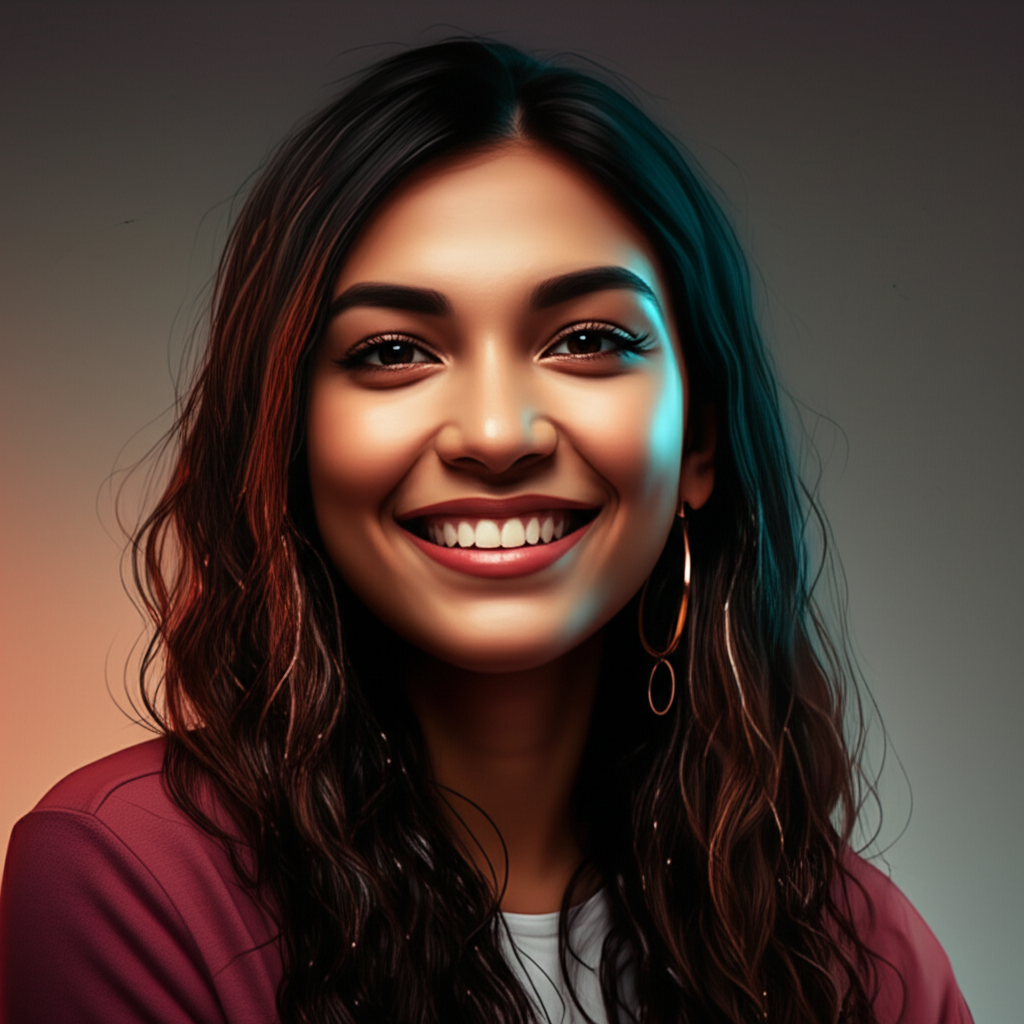 A stylish, creative content creator